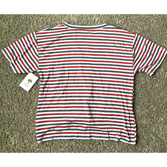 Tucker + Tate Girl's Size L 10/12 Knot Front Tee Multi Stripe Short Sleeve Top - Picture 4 of 8